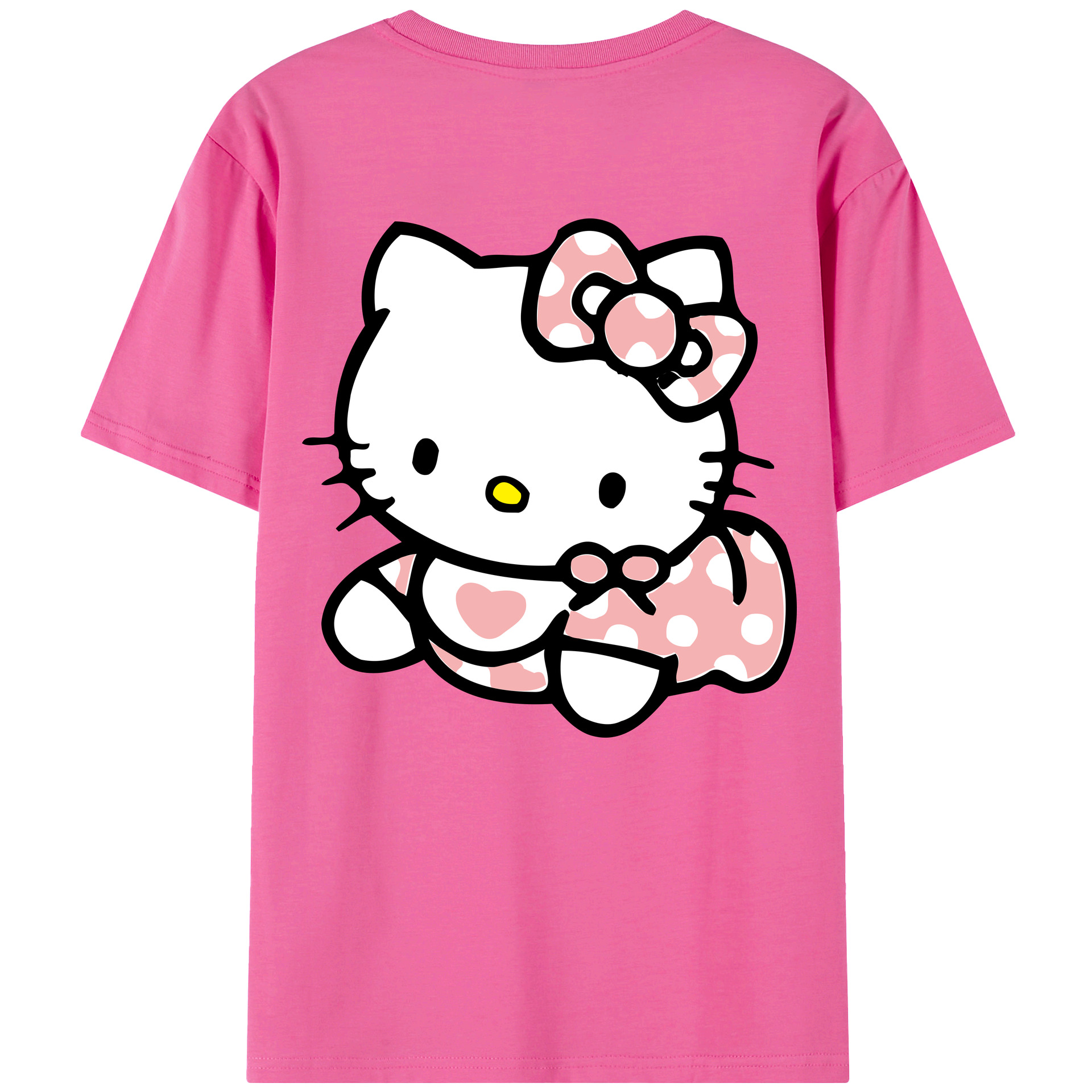 （画像用） Hello Kitty ハローキティ レディース半袖Tシャツ(バックプリント)